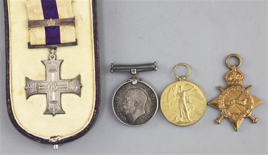 A Military Cross and bar with trio awarded to Captain F.G. Bull, 23rd Royal Fusiliers, 1917,